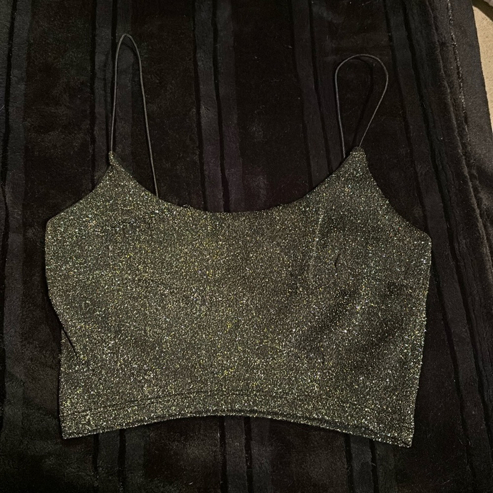 sparkly cropped tank